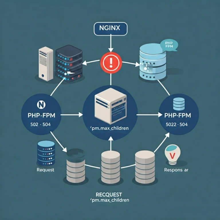 Read more about the article Nginx 502 ve 504 Hatası Çözümü: PHP-FPM ve **pm.max_children** Optimizasyonu